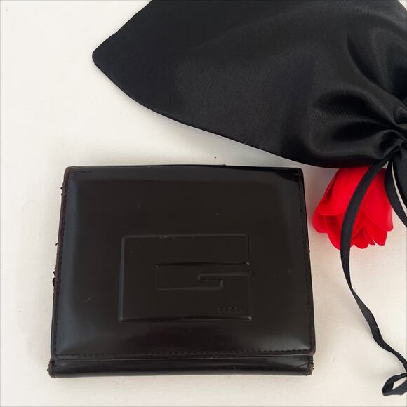 GUCCI GG Unisex Bifold Leather Wallet Vintage - Picture 12 of 12
